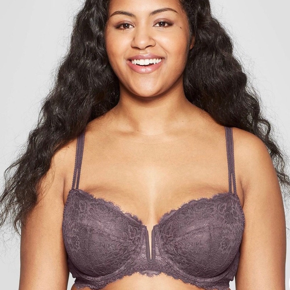 New Auden Bra 32DDD Burgundy Mist